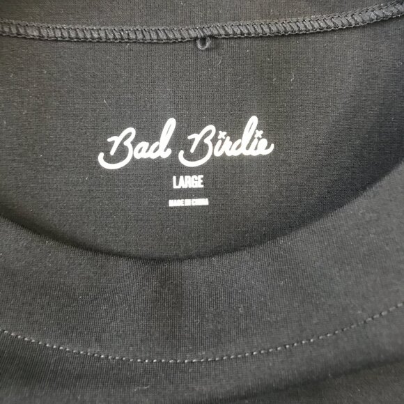 Bad Birde Women's Long Sleeve High Slit Tunic in Black  size L NWT - Picture 7 of 8